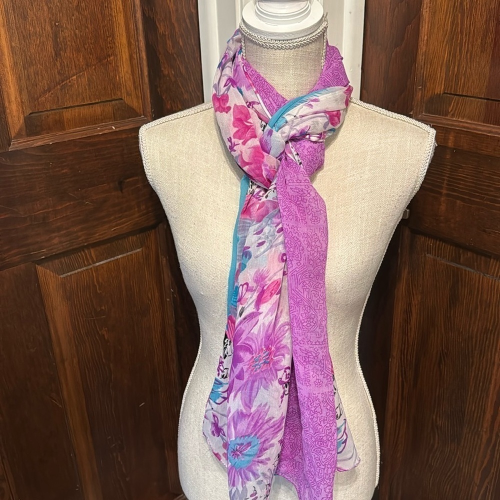 Beautiful Mixed Pattern Vibrant Scarf / Wrap